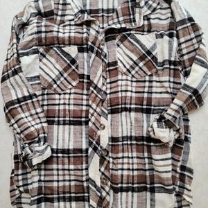 Maurices Boyfriend Flannel Brown
